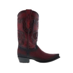 King Exotic Mens Stingray Single Stone Snip Toe Boots Burgundy Boots (NWT)